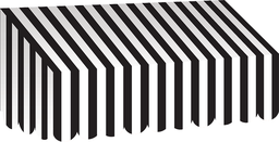 [77505 TCR] Black &amp; White Stripes Awning