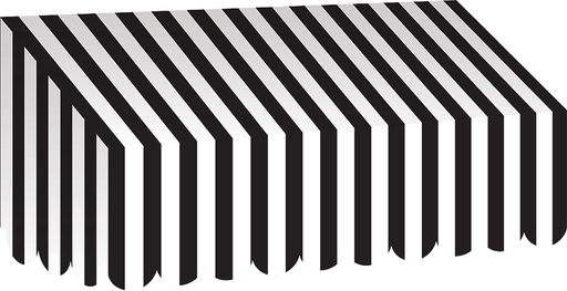 [77505 TCR] Black & White Stripes Awning