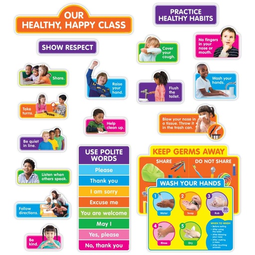 [862626 SC] Our Healthy Happy Class Bulletin Board Set