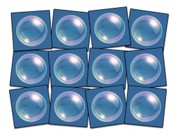 [CW184815S12 FC] Stay In Your Bubble Set Of 12 Well-Being Squares (CW184815S12 CS)