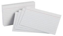 [51EE ESS] 100ct 5x8 White Ruled Index Cards Pack