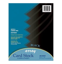 [101187 PAC] 100ct 8.5x11 Black Card Stock