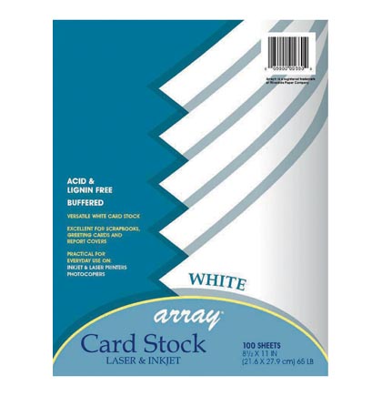[101188 PAC] Pacon® Array White Card Stock,8-1/2" x 11", 100 Sheets 