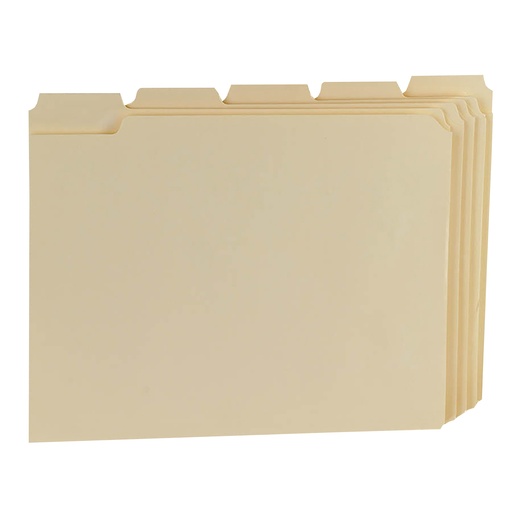 [75215 ESS] Pendaflex® Essentials File Folders — Letter Size, 1/5‑Cut Tabs, 100/Box