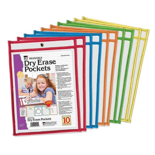 [29010 CLI] 10ct Dry Erase Pockets | 29010 CLI