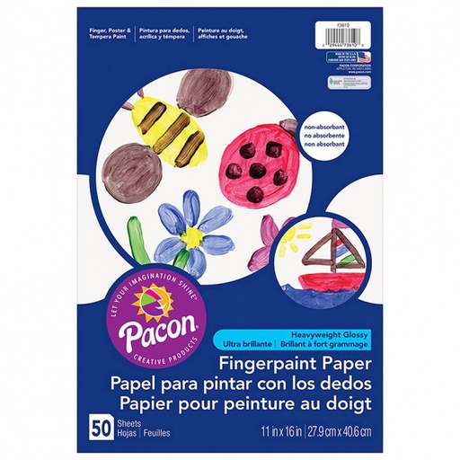 [73610 PAC] PACON® Fingerpaint Paper — 11" × 16", 50 sheets