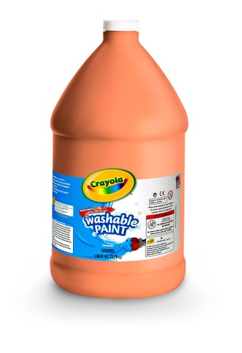 [542128036 BIN] 128oz Orange Crayola Washable Paint     Ea
