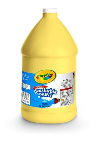 [542128034 BIN] 128oz Yellow Crayola Washable Paint     Ea