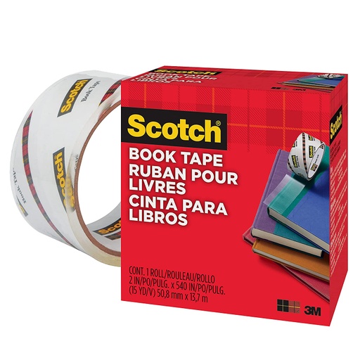[845200 MMM] Scotch® Book Tape 845, 2" x 540" (15 yd), Single roll,2" x 540" (15 yd), Single roll 