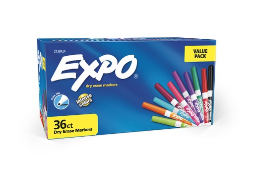 [2138424 SAN] EXPO® 36 Color Vibrant Expo  Low-Odor Dry Erase Fine Tip Markers 