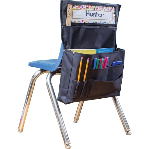[20883 TCR] Teacher Created Resources® Black 13" Chair Pocket,15-1/2" x 19", 1 pocket 