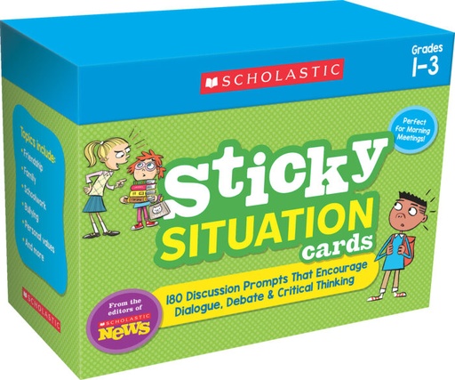 [716845 SC] Scholastic News Sticky Situation Cards Grades 1-3