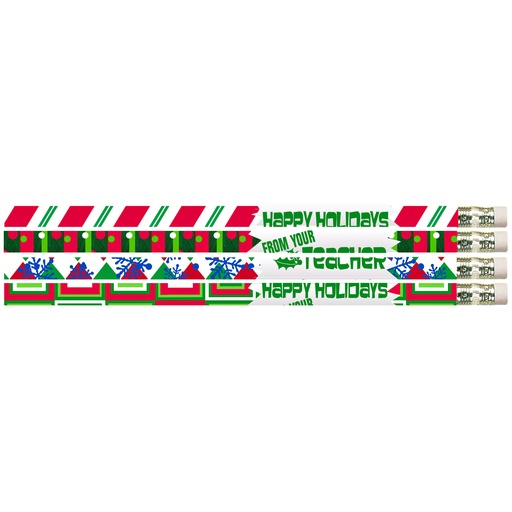 [D2519 MSG] 12ct Happy Holidays from Teacher Pencils
