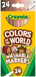 [587810 BIN] 24ct Crayola Fine Tip Colors of the World Markers