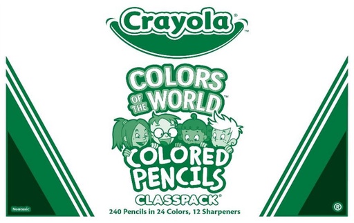 [682023 BIN] 240ct Crayola Colors of the World Colored Pencils Classpack