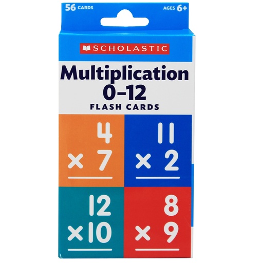 [823357 SC] Scholastic Teaching Resources® Flash Cards: Multiplication 0–12 — Build Fact Fluency