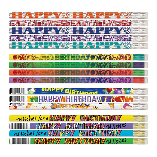 [TEABDAY MSG] Musgrave Teacher Birthday Pencils Assortment — 144ct Classroom Rewards