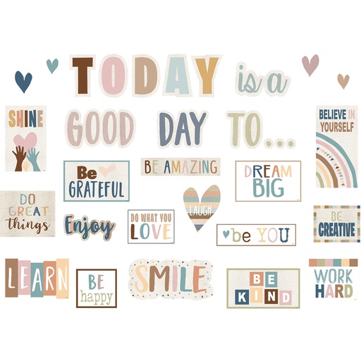 [7163 TCR] Teacher Created Resources® Everyone is Welcome “Today is a Good Day” Mini Bulletin Board — 32 pieces