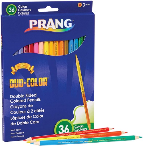 [22118 DIX] Prang Duo Colored Pencils 36 Color - 18 Ct Set