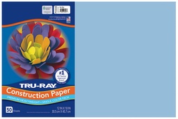 [103048 PAC] 12x18 Sky Blue Tru-Ray Construction Paper 50ct Pack