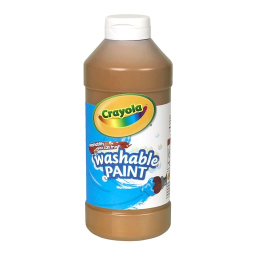 [542016007 BIN] Crayola® Washable Paint — Brown, 16 oz bottle