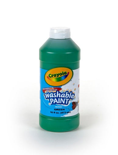 [542016044 BIN] 16oz Green Crayola Washable Paint       Ea