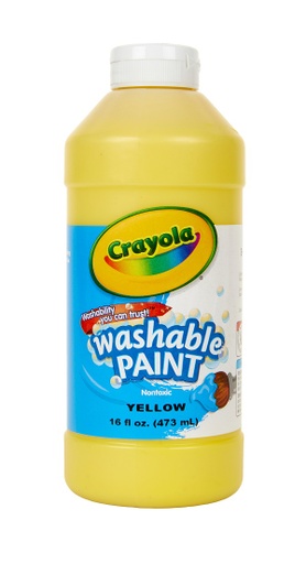 [542016034 BIN] 16oz Yellow Crayola Washable Paint      Ea
