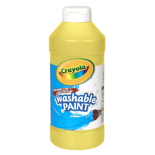 [542016034 BIN] Crayola® Washable Paint — Yellow, 16 oz bottle