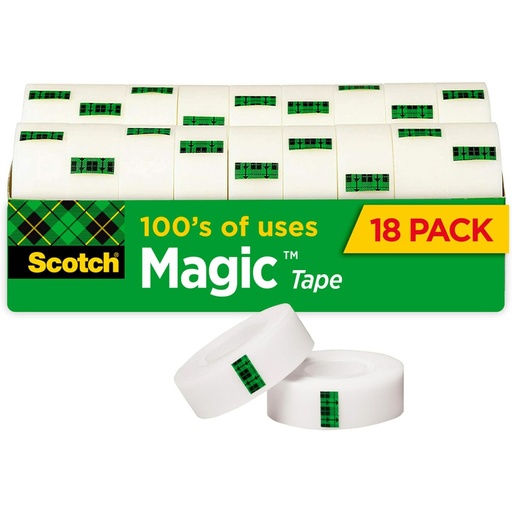 [810K18CP MMM] Scotch® Magic™ Tape 810 — Cabinet Pack, 3/4" × 1000", 18 Rolls