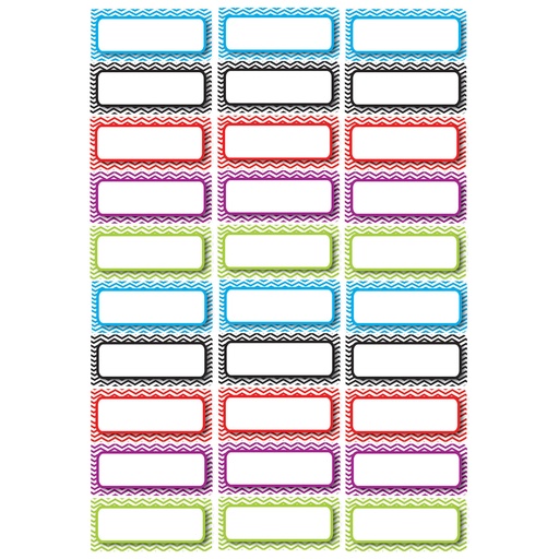 [10077 ASH] 30ct Chevron Magnetic Die-Cut Small Foam Nameplates & Labels