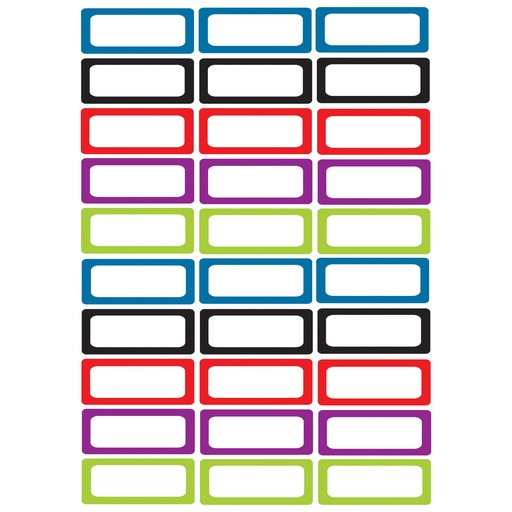 [10078 ASH] 30ct Solid Asst Color Magnetic Die-Cut Small Foam Nameplates & Labels
