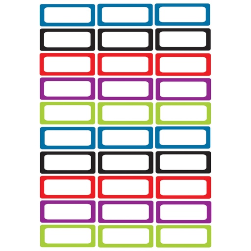 [10078 ASH] 30ct Solid Asst Color Magnetic Die-Cut Small Foam Nameplates & Labels