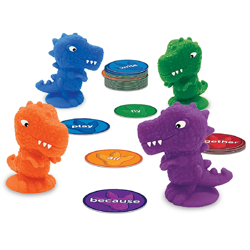 [9350 LER] Learning Resources® Sight Word Stomp! Game — 4 Dino Stompers & 110 Sight‑Word Cards