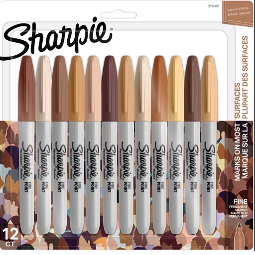 [2154107 SAN] 12ct Sharpie Fine Point Portrait Colors Permanent Markers