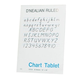 [74730 PAC] 24x32 2in Rule DNealian Manuscript Chart Tablet