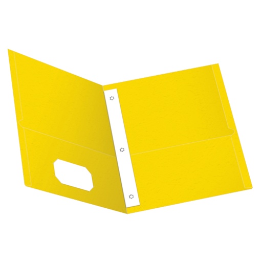 [57709 ESS] 25ct Yellow Two Pocket Portfolio with Prongs
