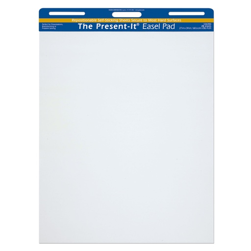 [104390 PAC] Pacon® The Present-It® Easel Pad, Self-Adhesive, White,27" x 34", 25 Sheets 