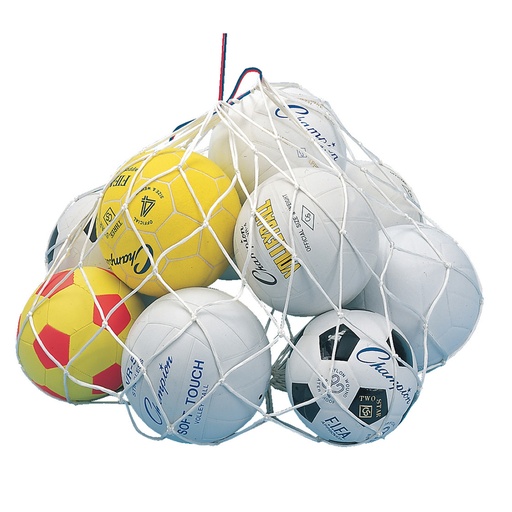 [BC10 CHS] Champion Sports® Ball Carry Net — Heavy‑Duty Mesh, Drawstring (Holds 10 Basketballs)