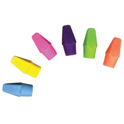 [CAPSA MSG] Musgrave Wedgecap Pencil‑Top Erasers — Assorted, 144/Box