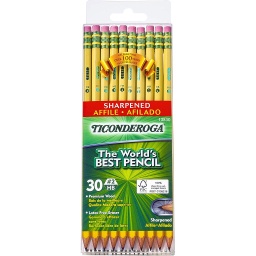 [13830 DIX] 30ct No 2 Ticonderoga Pre Sharpened Pencils