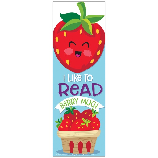 [834030 EU] Eureka® Strawberry Scented Bookmarks — Pack of 24, scratch‑to‑release scent