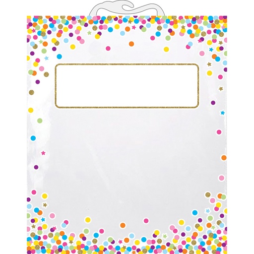 [10580 ASH] Hanging Confetti Pattern Storage/Book Bag 11" x 16"