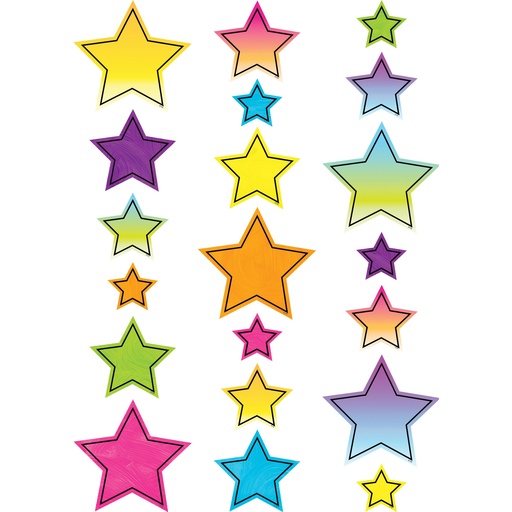 [3926 TCR] 60ct Assorted Sizes Brights 4Ever Star Accents