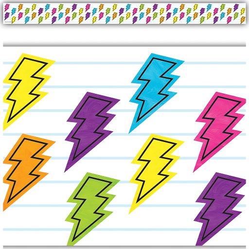 [6928 TCR] 35' Brights 4Ever Lightning Bolts Straight Border Trim