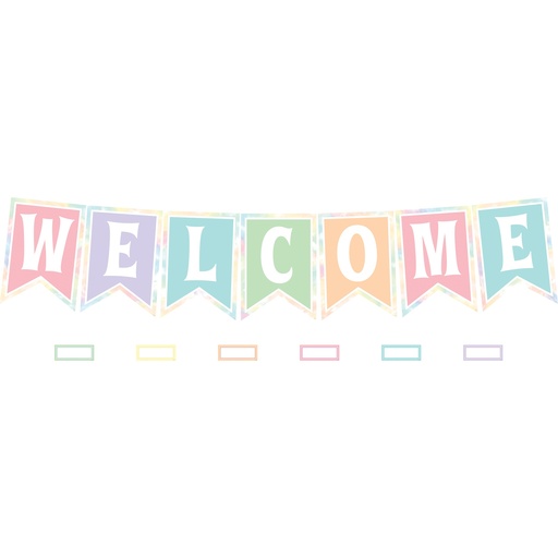 [8410 TCR] Pastel Pop Pennants Welcome Bulletin Board Set