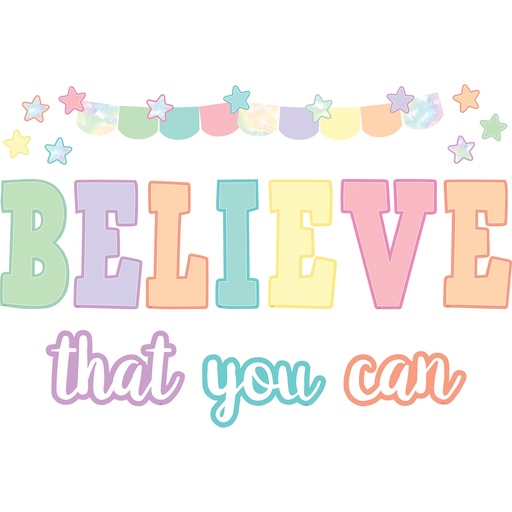 [8412 TCR] Pastel Pop Believe That You Can Bulletin Board Set