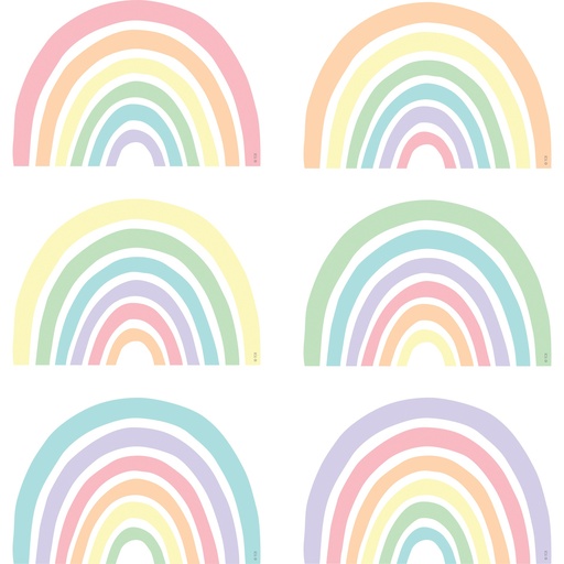 [8443 TCR] 30ct Pastel Pop Rainbows Accents