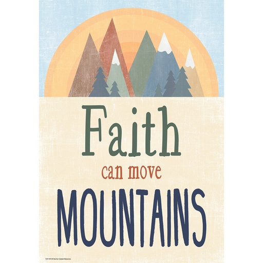 [7470 TCR] Faith Can Move Mountains Positive Poster