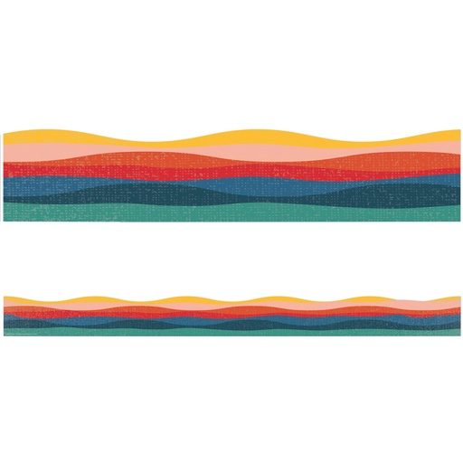 [846323 EU] Eureka® Adventurer Golden Hour Extra Wide Deco Trim — 3-1/4" × 37" Strips, 12/Pack (37 ft)