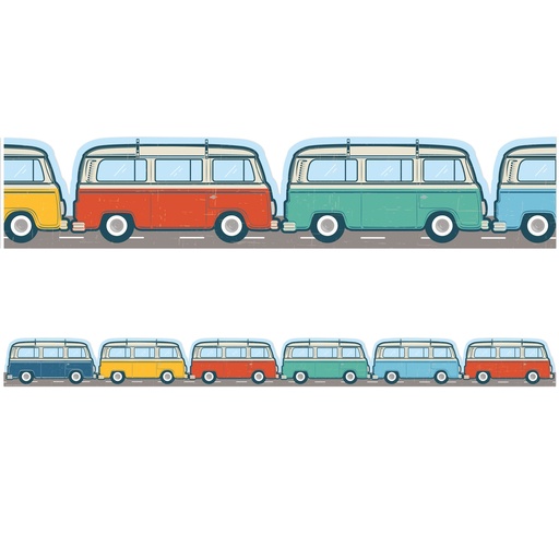 [846329 EU] Eureka® Adventurer Vanagons Extra Wide Deco Trim — 3-1/4" × 37" Strips, 12/Pack (37 ft)